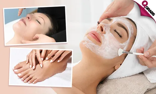 Killer Beauty Deal: Facial Mask + Hair Mask + Threading + Mani-Pedi with Color + Blow-Dry!